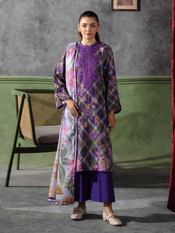 ROMA 3-Piece Unstitched Digital Printed Khaddar Suit