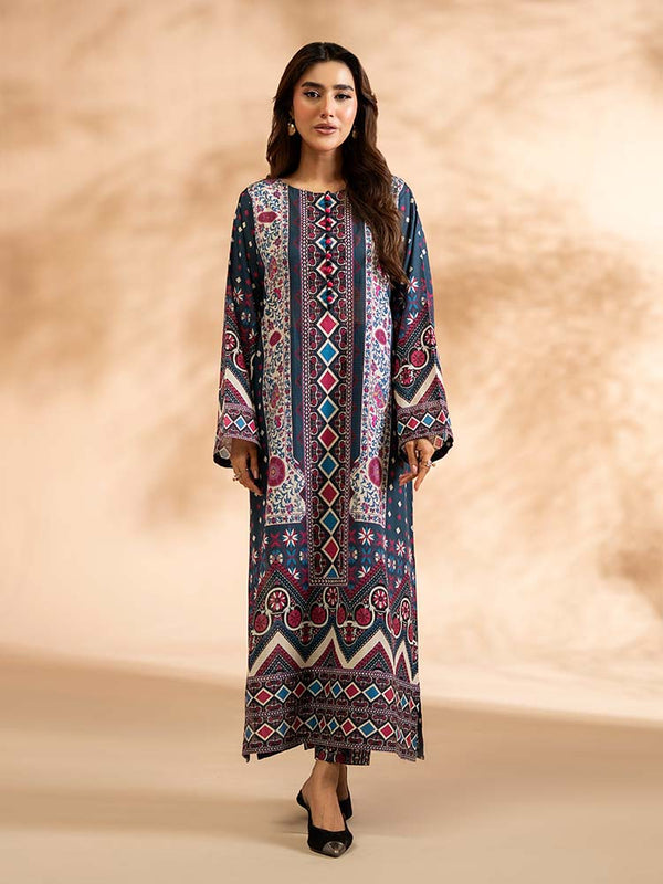 MODISTE 2-Piece Unstitched Digital Printed Stripe Lawn Suit