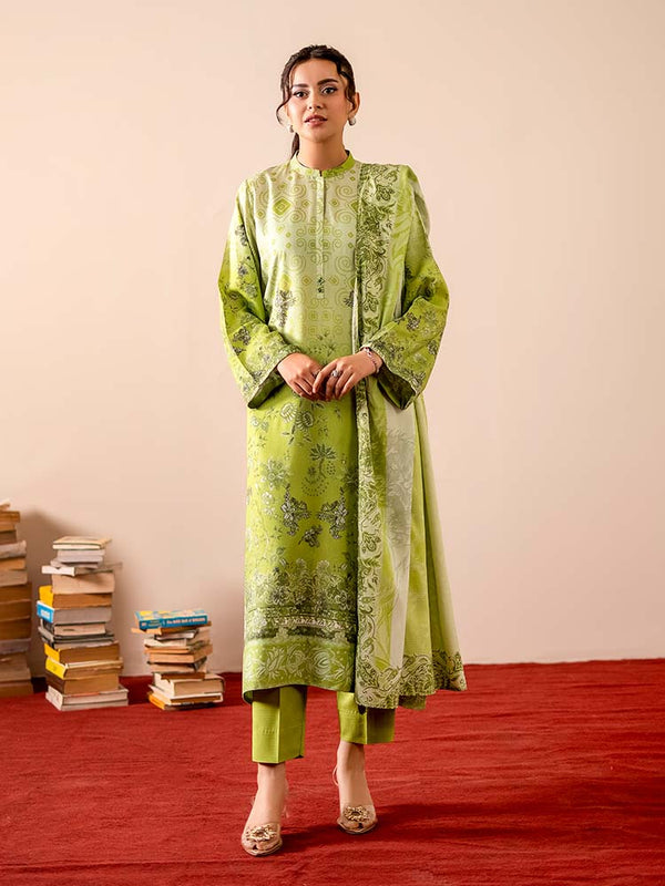 GEET 3-Piece Unstitched Digital Printed Linen Suit