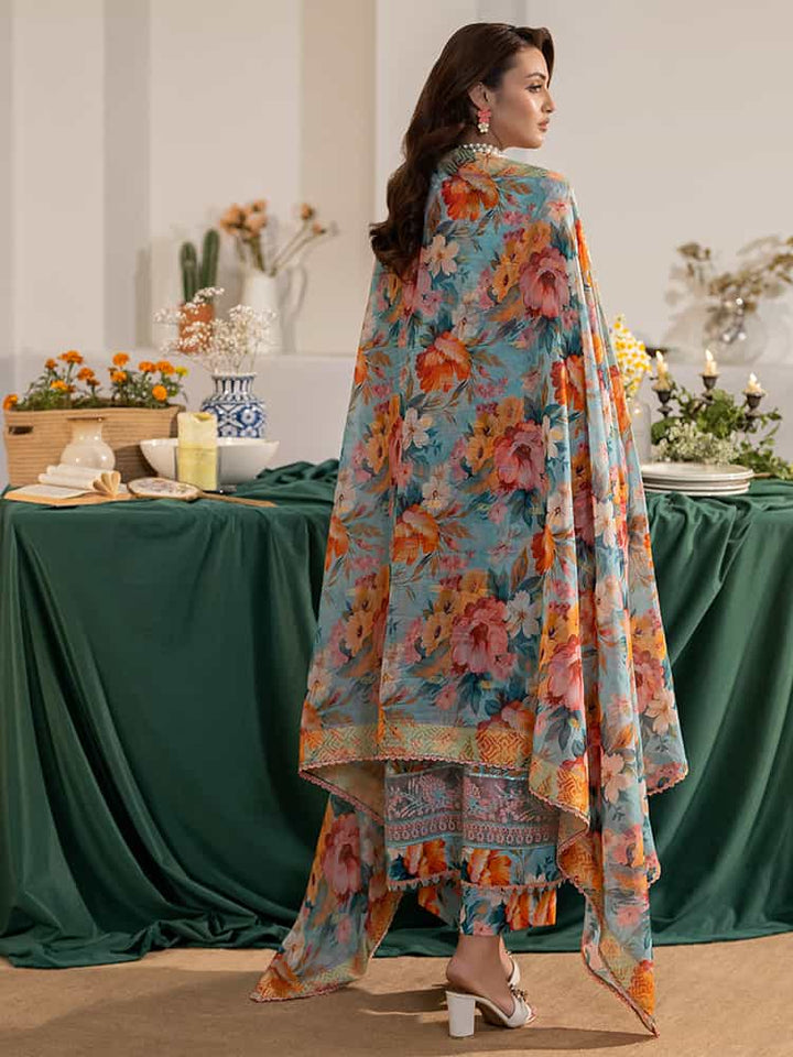 NOA Exclusive Ladies Suit, Embroidered Organza Sequence Suit, Digital Print Lawn Suit, Golden Border Dupatta Set, Women’s Wedding Suit, Festive Party Wear Suit, Premium 3-Piece Women’s Outfit, Multi-Brosha Lawn Dupatta, Luxury Embroidered Suit, Elegant Ladies Suit Collection.