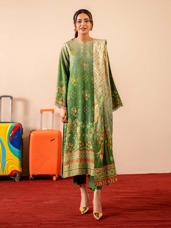 GEET 3-Piece Unstitched Digital Printed Linen Suit