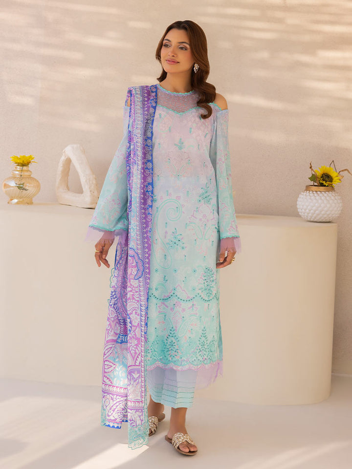 Kali 3 Pieces Unstitched Digital Printed Lawn Suit. 