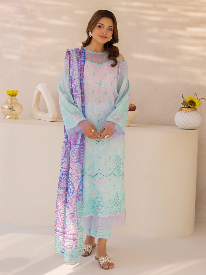 Kali 3 Pieces Unstitched Digital Printed Lawn Suit. 