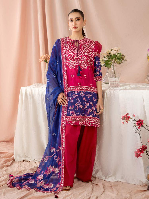 ROSHNI 3-Piece Unstitched Digital Printed Lawn Suit
