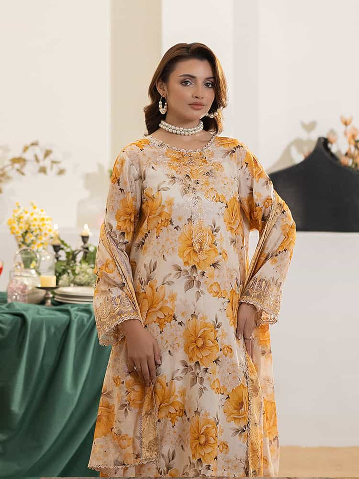 NOA Exclusive Ladies Suit, Embroidered Organza Sequence Suit, Digital Print Lawn Suit, Golden Border Dupatta Set, Women’s Wedding Suit, Festive Party Wear Suit, Premium 3-Piece Women’s Outfit, Multi-Brosha Lawn Dupatta, Luxury Embroidered Suit, Elegant Ladies Suit Collection.