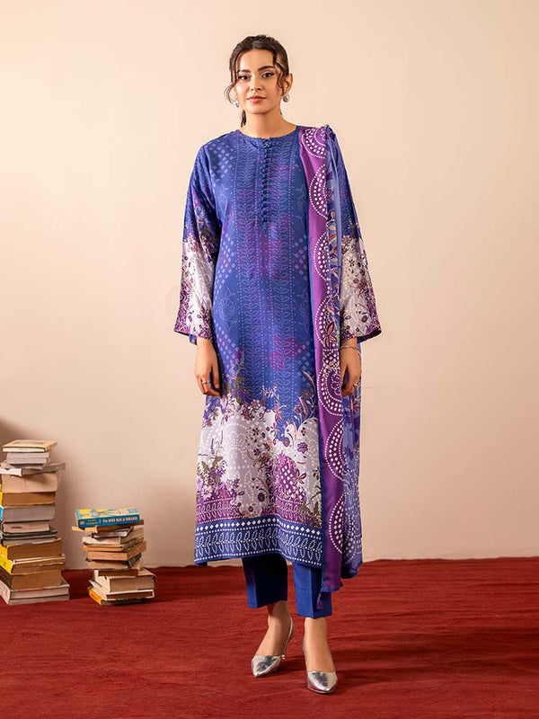GEET 3-Piece Unstitched Digital Printed Linen Suit