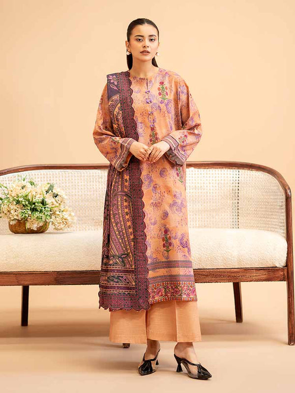 POP GUL 3-Piece Unstitched Digital Printed Khaddar Suit