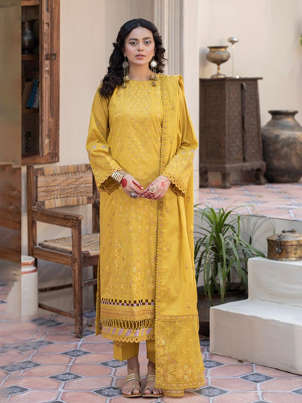 NAQSH E BAHAR 3 Pieces Unstitched Lawn Dyed Embroidered Suit