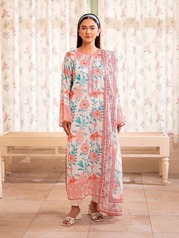 SAYA 3-Piece Unstitched Digital Printed Lawn Suit