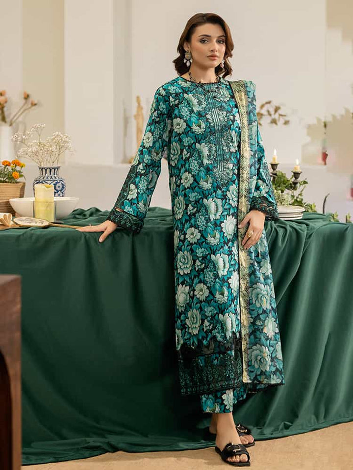 NOA Exclusive Ladies Suit, Embroidered Organza Sequence Suit, Digital Print Lawn Suit, Golden Border Dupatta Set, Women’s Wedding Suit, Festive Party Wear Suit, Premium 3-Piece Women’s Outfit, Multi-Brosha Lawn Dupatta, Luxury Embroidered Suit, Elegant Ladies Suit Collection.