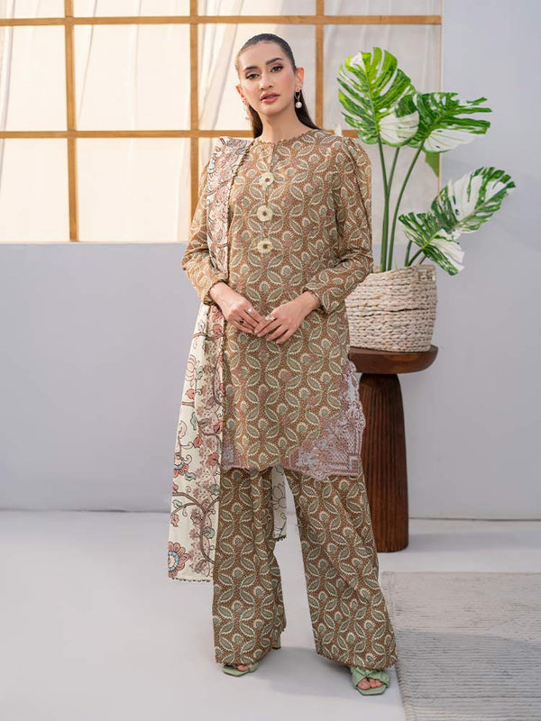 SWAN 3-Piece Unstitched Digital Printed Lawn Suit