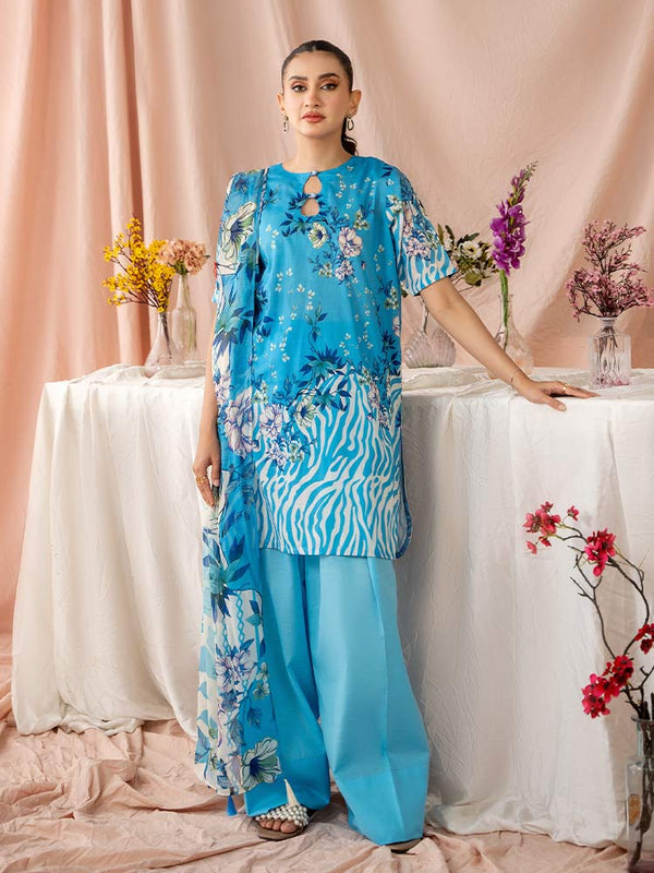ROSHNI 3-Piece Unstitched Digital Printed Lawn Suit