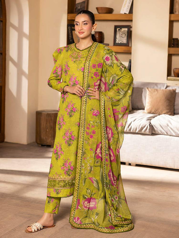 SARAAB 3-Piece Unstitched Digital Printed Lawn Suit