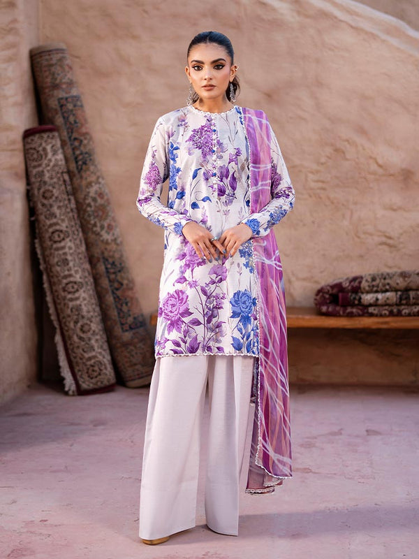 RANG E ZAAR 3-Piece Unstitched Digital Printed Lawn Suit