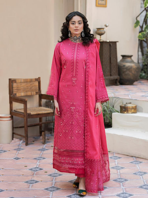 NAQSH E BAHAR 3 Pieces Unstitched Lawn Dyed Embroidered Suit
