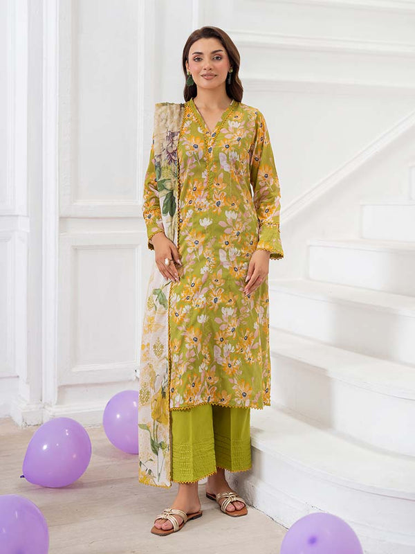 GULABI 3-Piece Unstitched Digital Printed Lawn Suit