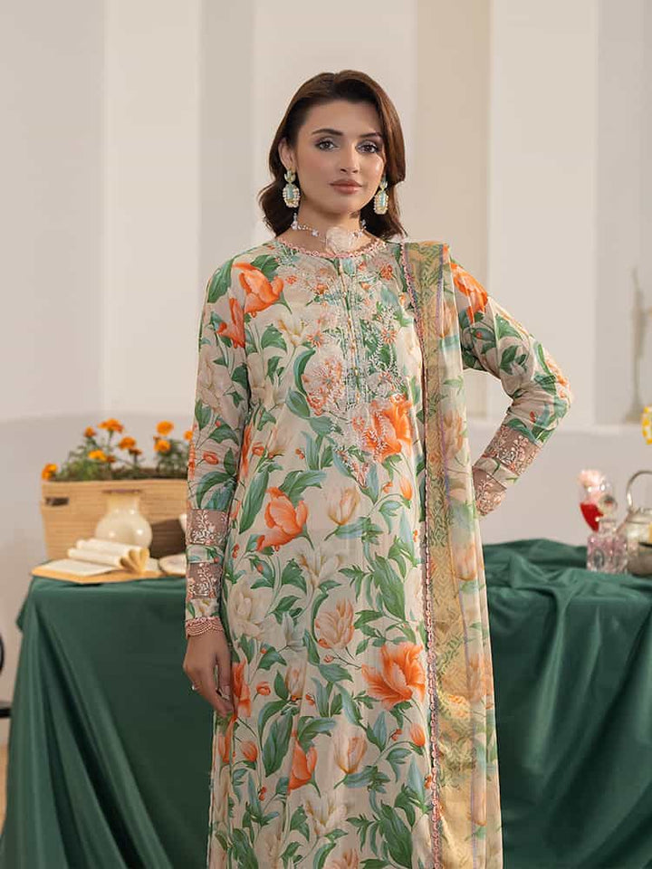 NOA Exclusive Ladies Suit, Embroidered Organza Sequence Suit, Digital Print Lawn Suit, Golden Border Dupatta Set, Women’s Wedding Suit, Festive Party Wear Suit, Premium 3-Piece Women’s Outfit, Multi-Brosha Lawn Dupatta, Luxury Embroidered Suit, Elegant Ladies Suit Collection.