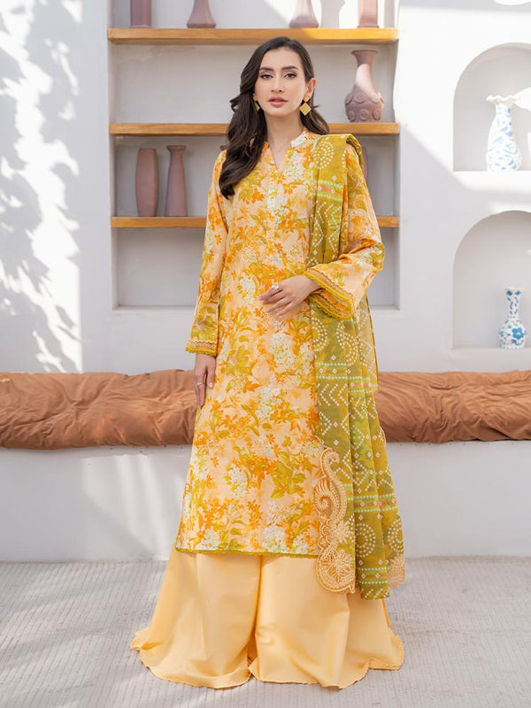 KALI 3-Piece Unstitched Digital Printed Lawn Suit
