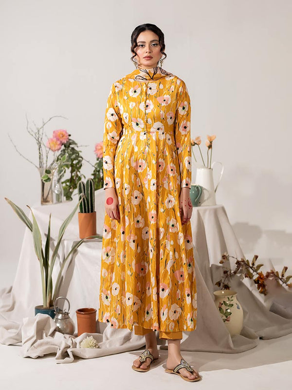 KHUSBO 3-Piece Unstitched Digital Printed Lawn Suit