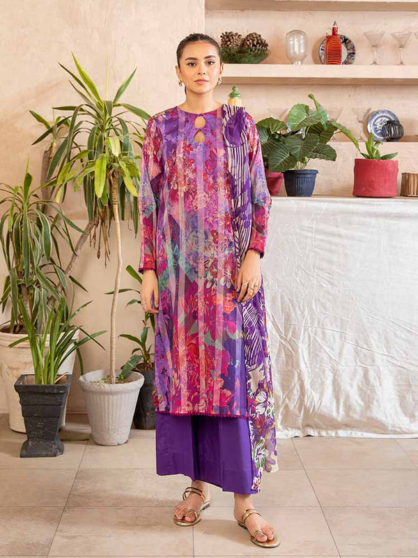 POP GUL 3-Piece Unstitched Digital Printed Lawn Suit