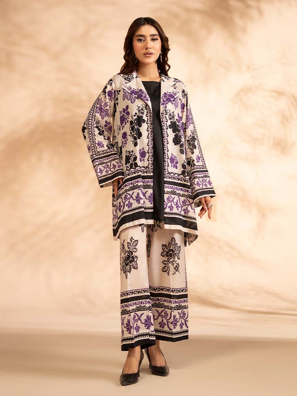 MODISTE 2-Piece Unstitched Digital Printed Stripe Lawn Suit