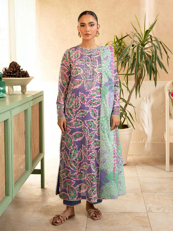KARIGARI 3-Piece Unstitched Digital Printed Lawn Suit