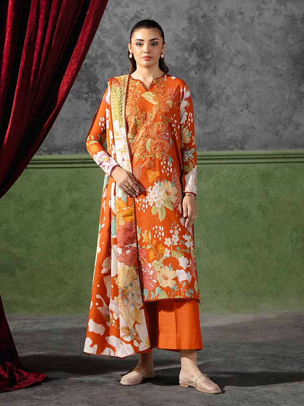 ROMA 3-Piece Unstitched Digital Printed Khaddar Suit