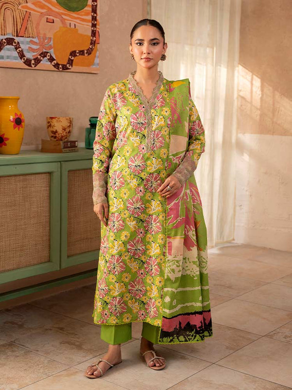 KARIGARI 3-Piece Unstitched Digital Printed Lawn Suit