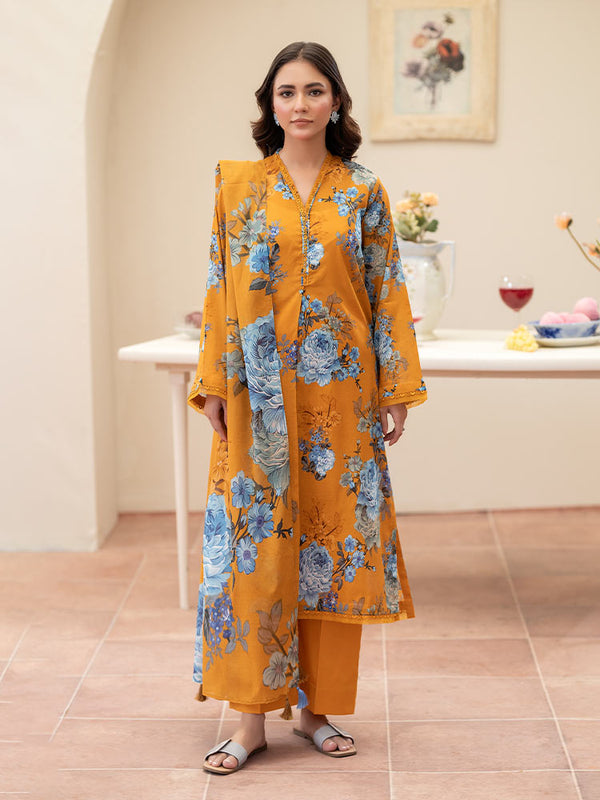 AHIN 3-Piece Unstitched Digital Printed Lawn Suit