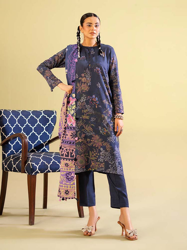 SAAZ 3-Piece Unstitched Digital Printed Lawn Suit