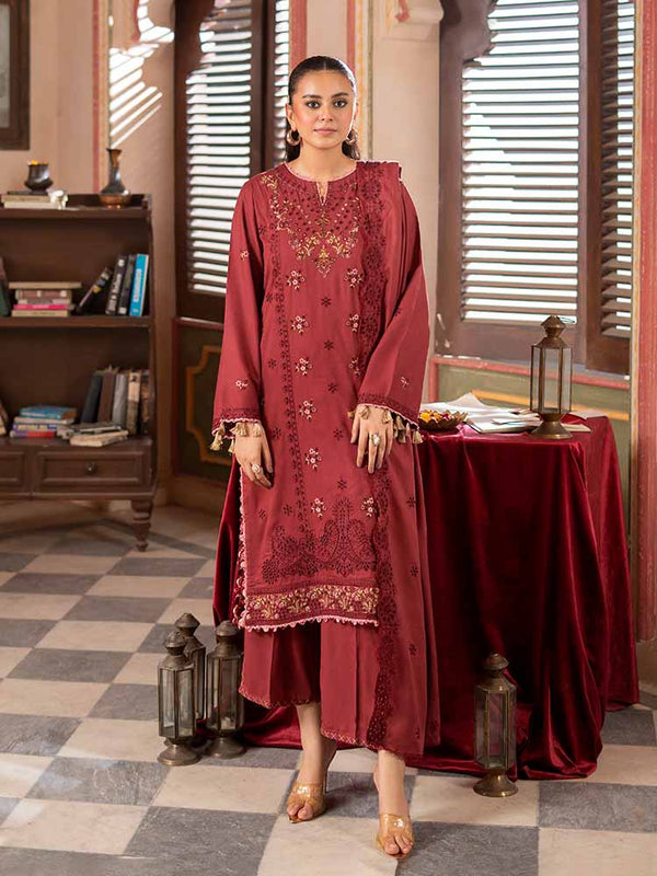 GULRUKH 3-Piece Unstitched Digital Printed Linen Suit