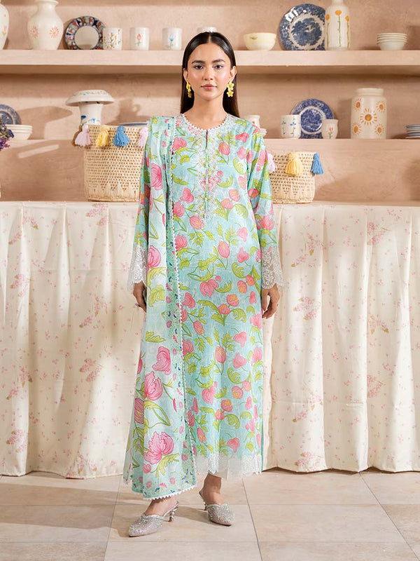 SAYA 3-Piece Unstitched Digital Printed Lawn Suit