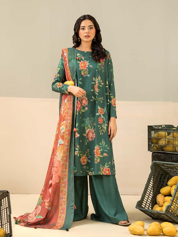 SAREENA 3-Piece Unstitched Digital Printed Linen Suit