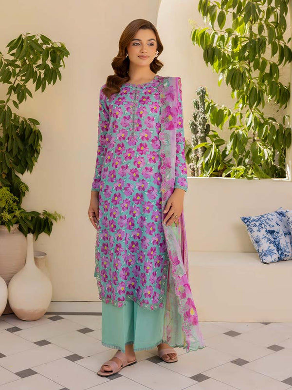 SUHER 3-Piece Unstitched Digital Printed Lawn Suit