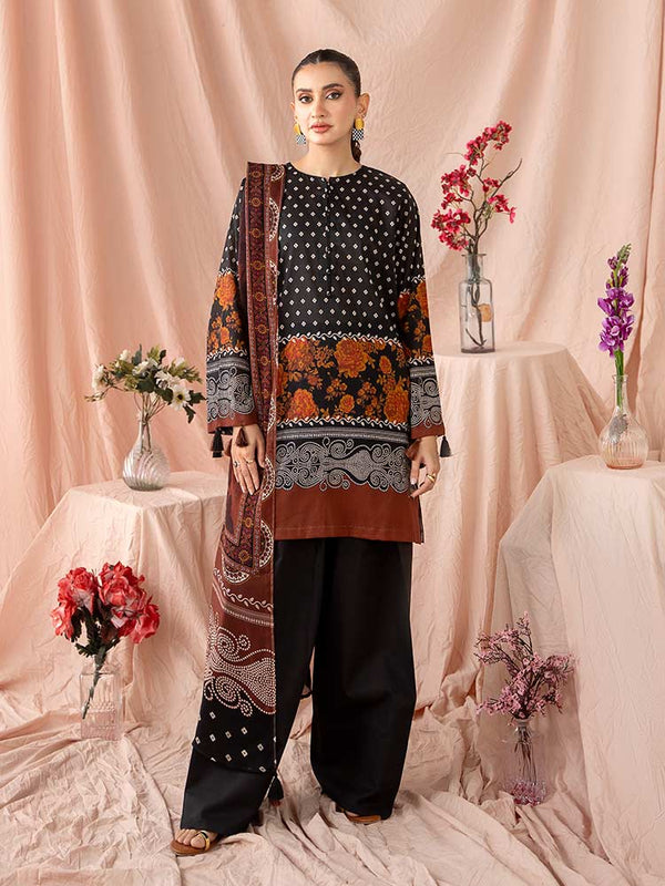 ROSHNI 3-Piece Unstitched Digital Printed Lawn Suit