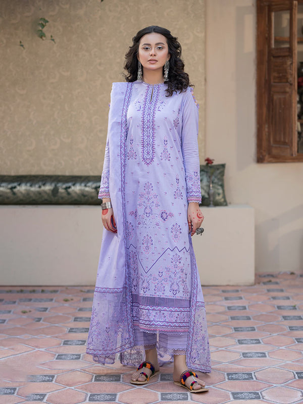 NAQSH E BAHAR 3 Pieces Unstitched Lawn Dyed Embroidered Suit