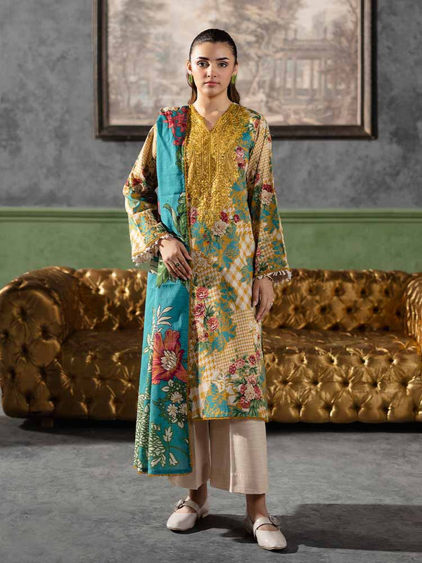 ROMA 3-Piece Unstitched Digital Printed Khaddar Suit