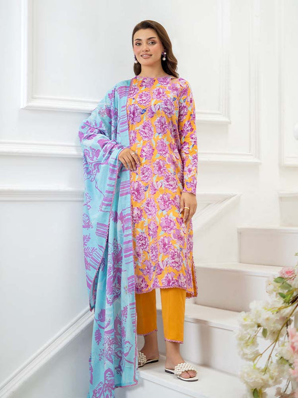 GULABI 3-Piece Unstitched Digital Printed Lawn Suit
