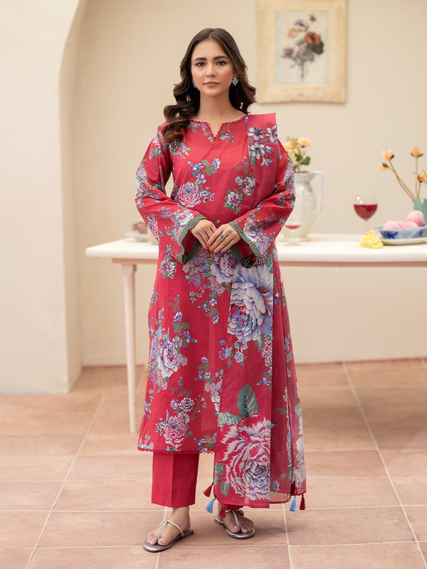 AHIN 3-Piece Unstitched Digital Printed Lawn Suit