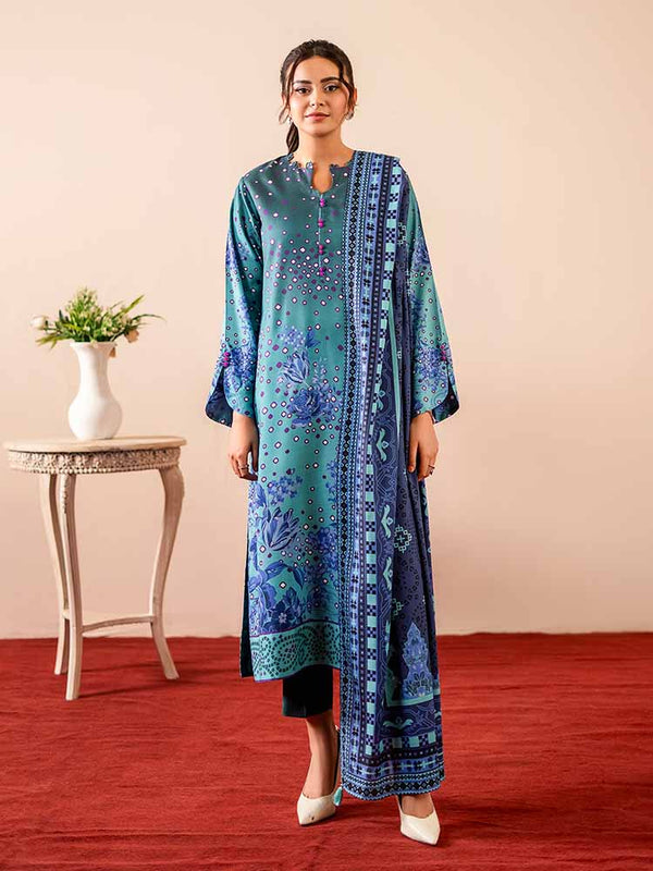 GEET 3-Piece Unstitched Digital Printed Linen Suit
