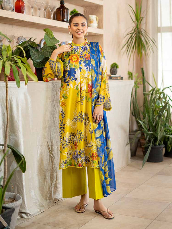 POP GUL 3-Piece Unstitched Digital Printed Lawn Suit