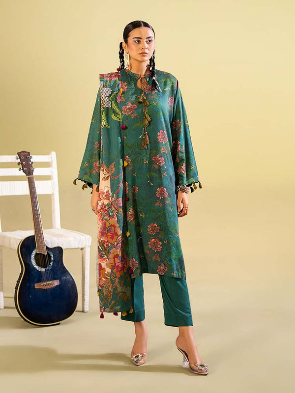 SAAZ 3-Piece Unstitched Digital Printed Lawn Suit