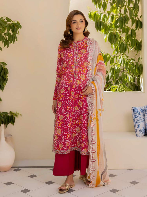 SUHER 3-Piece Unstitched Digital Printed Lawn Suit