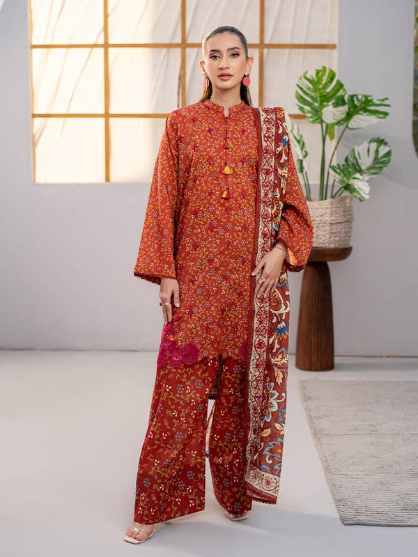 SWAN 3-Piece Unstitched Digital Printed Lawn Suit