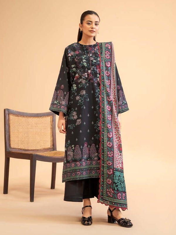 POP GUL 3-Piece Unstitched Digital Printed Khaddar Suit
