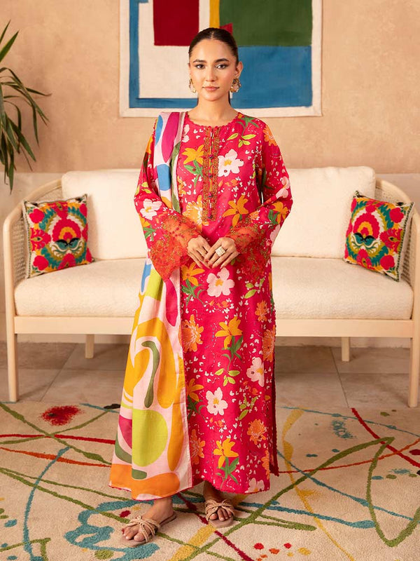 KARIGARI 3-Piece Unstitched Digital Printed Lawn Suit