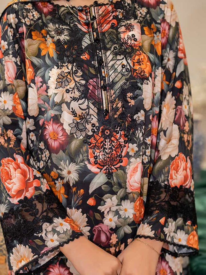 NOA Exclusive Ladies Suit, Embroidered Organza Sequence Suit, Digital Print Lawn Suit, Golden Border Dupatta Set, Women’s Wedding Suit, Festive Party Wear Suit, Premium 3-Piece Women’s Outfit, Multi-Brosha Lawn Dupatta, Luxury Embroidered Suit, Elegant Ladies Suit Collection.