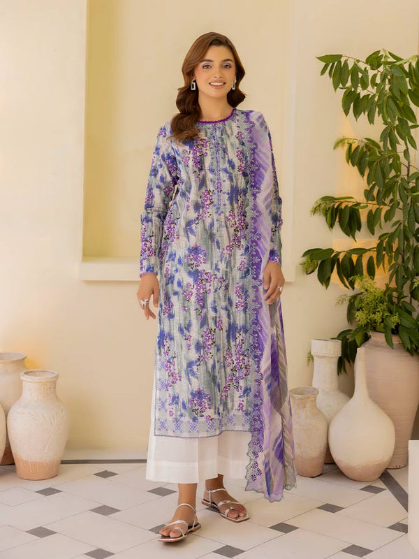 SUHER 3-Piece Unstitched Digital Printed Lawn Suit