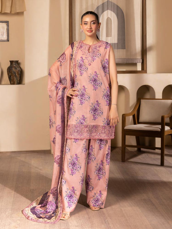 SARAAB 3-Piece Unstitched Digital Printed Lawn Suit