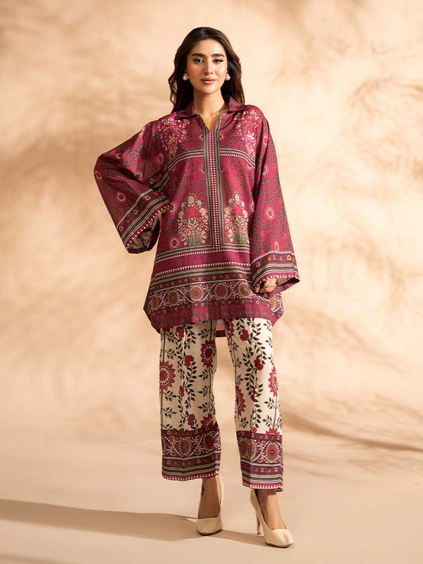 MODISTE 2-Piece Unstitched Digital Printed Stripe Lawn Suit